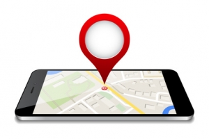 map on phone screen GPS navigations